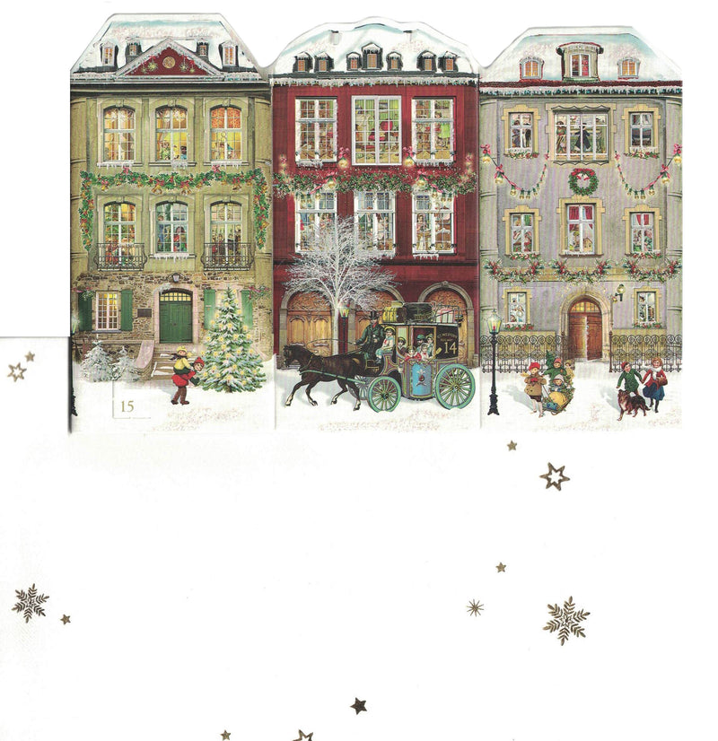 Coppenrath Folding Advent Card With Envelope - Row Houses