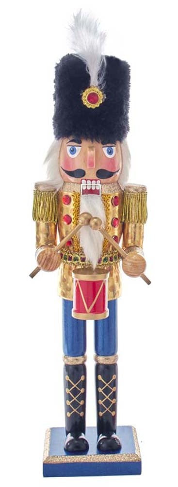 15" Gold and Silver Nutcracker - Drums