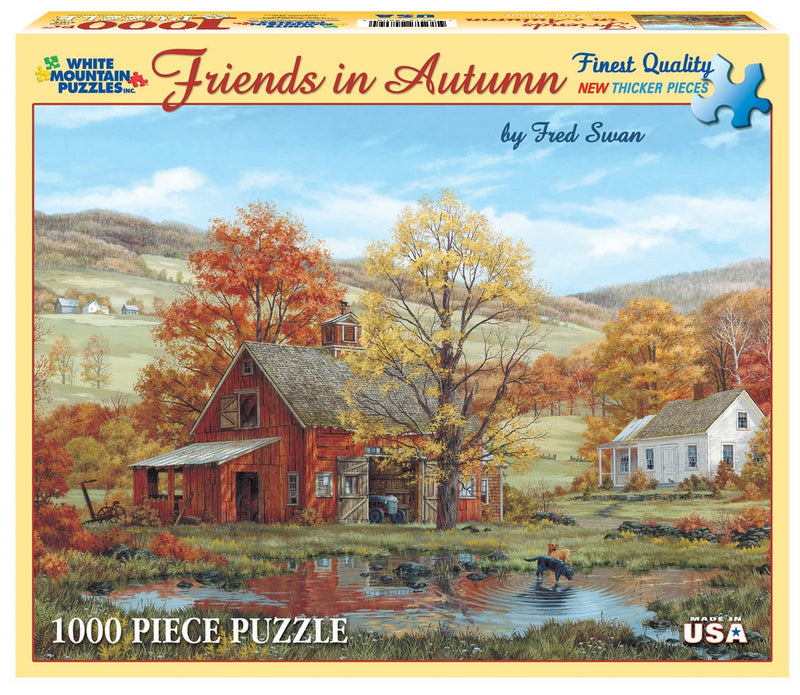 Fred Swan Friends In Autumn Puzzle - 1000 Piece