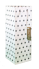 Heavyweight Bottle Gift Bag - Black & White Floral - The Country Christmas Loft