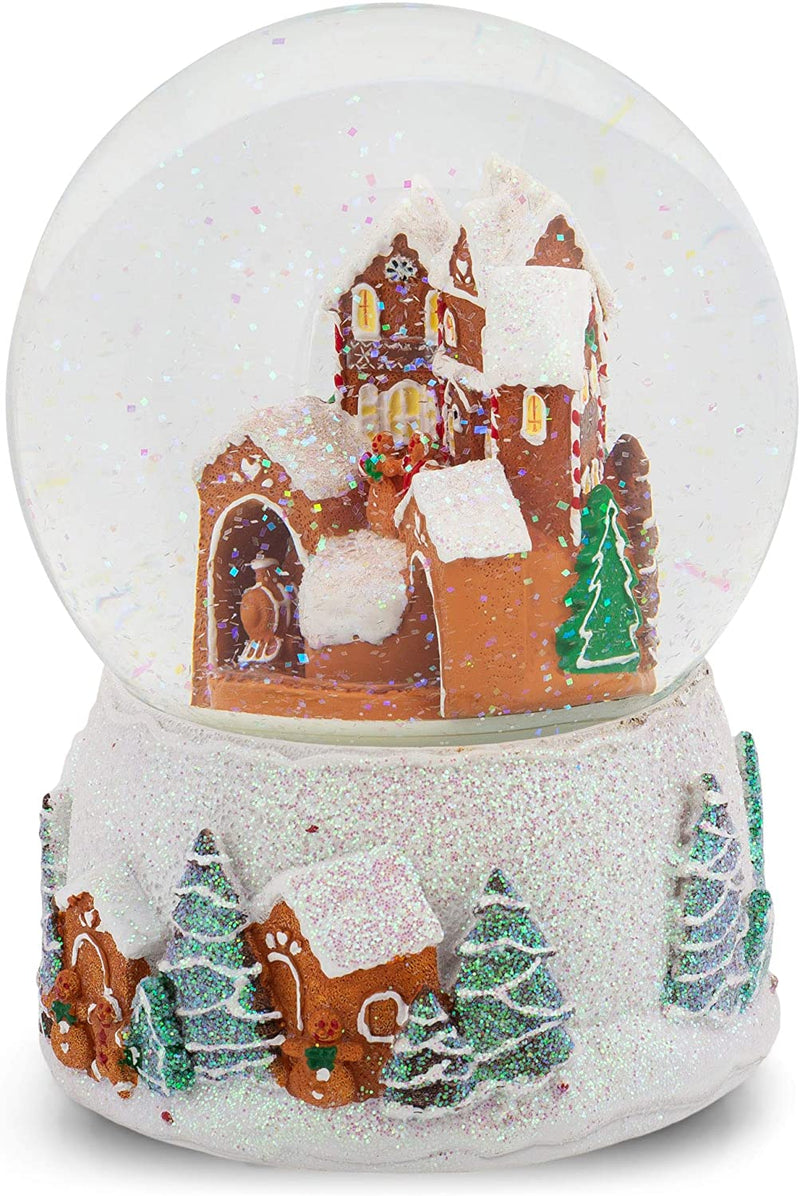 Musical Gingerbread Dome Snowglobe - 5.5 inch - The Country Christmas Loft