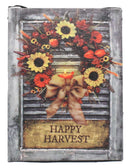 Lighted Canvas Print - Fall Wreath With Happy Harvest Sign - Holidays >> Thanksgiving and Harvest - by Gerson