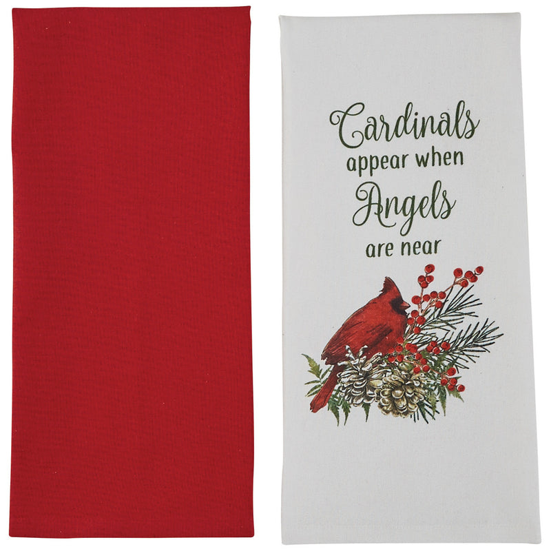Cardinals Appear Dishtowel Set - The Country Christmas Loft