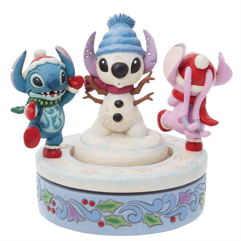 Stitch & Angel Building a Snowman - The Country Christmas Loft