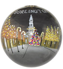 Hand Painted Glass Globe Ornament - Steamship Ticonderoga At The Shelburne Museum - The Country Christmas Loft