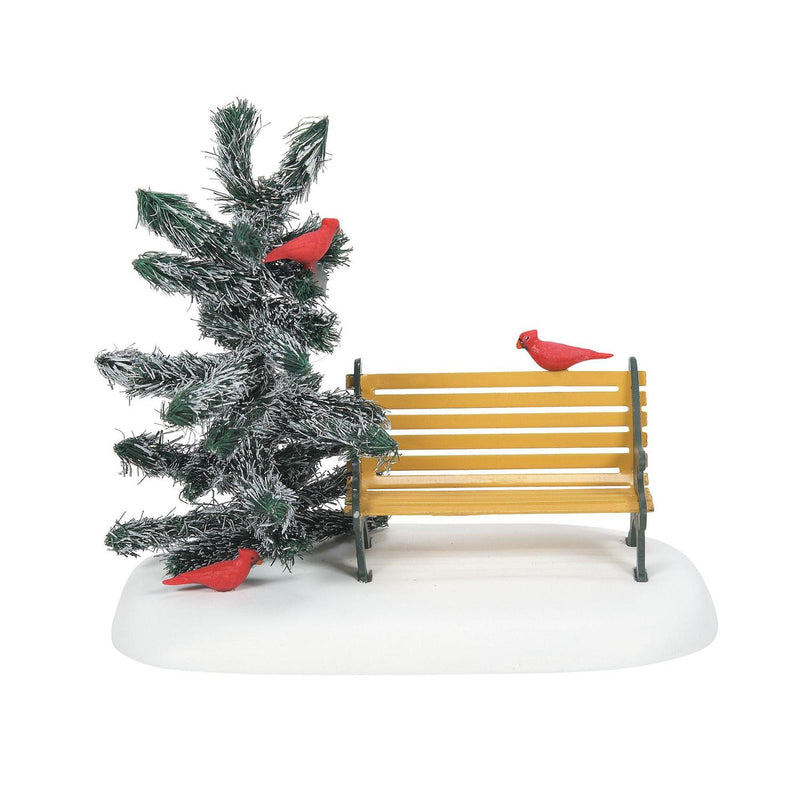 Cardinal Christmas Bench - The Country Christmas Loft
