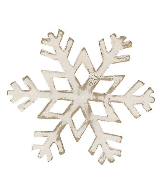 Snowflake White Napkin Ring - The Country Christmas Loft