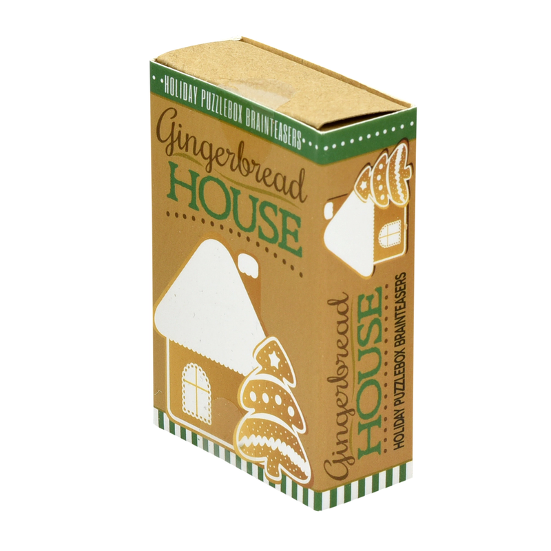 Holiday Puzzlebox Brainteaser - Gingerbread House