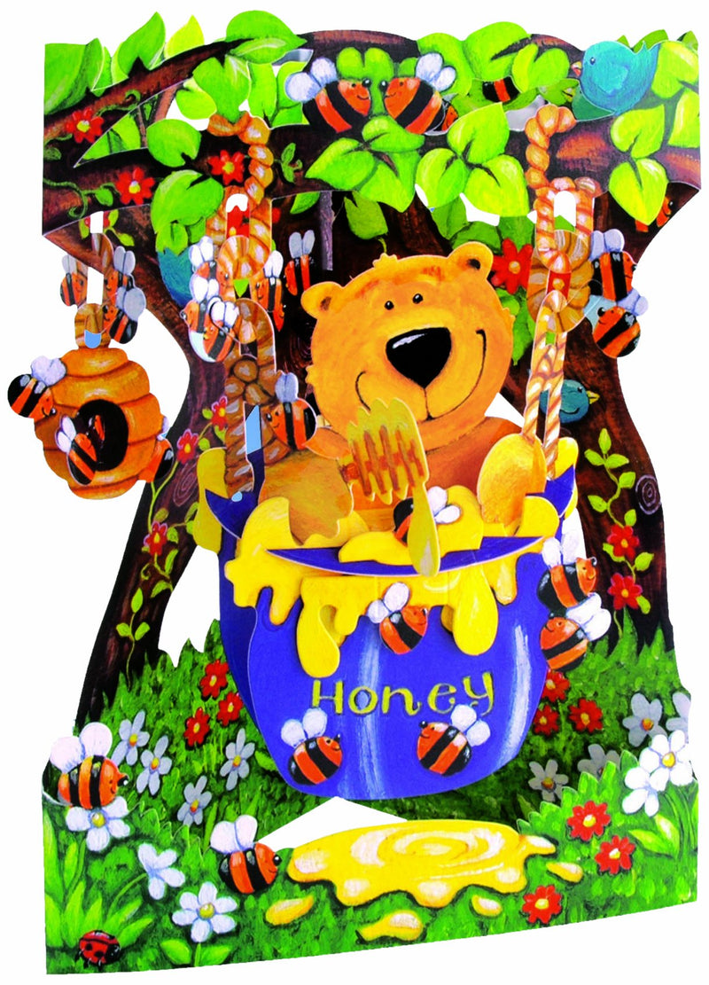Honey Bear - Swing Card - The Country Christmas Loft