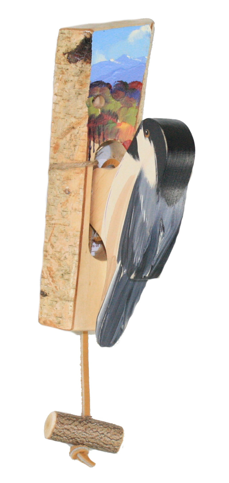 Wooden Bird Door Knockers - Chickadee
