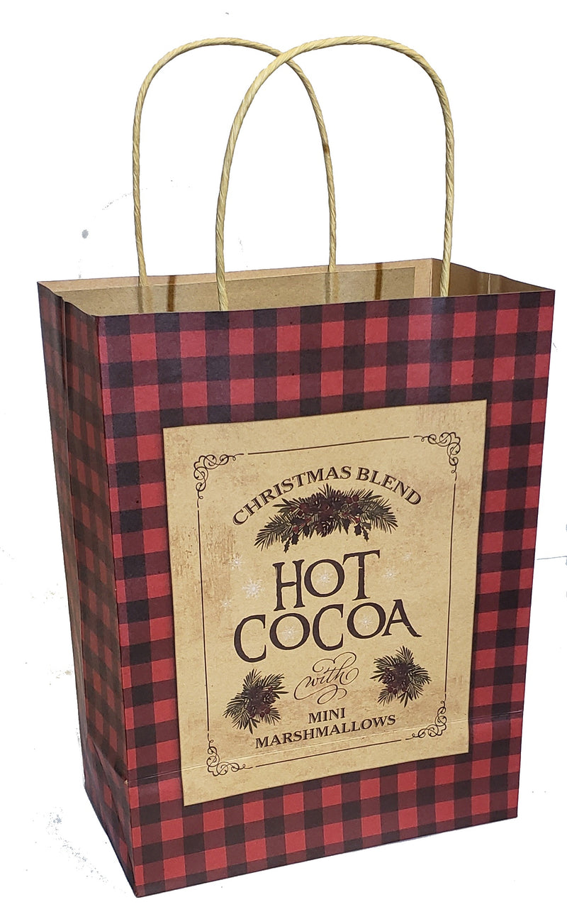 Medium Kraft Gift Bag - Hot Cocoa - The Country Christmas Loft