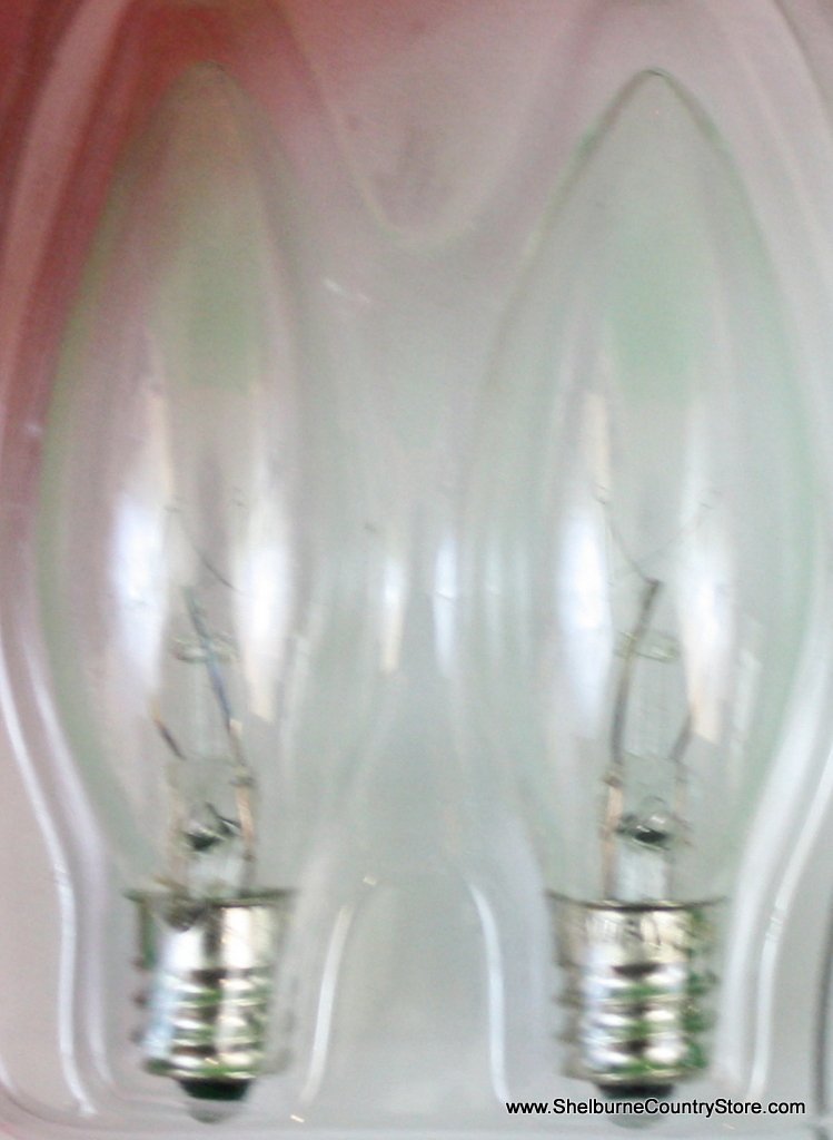 Clear 15W Torpedo Candelabra Bulb - 2 pack - The Country Christmas Loft