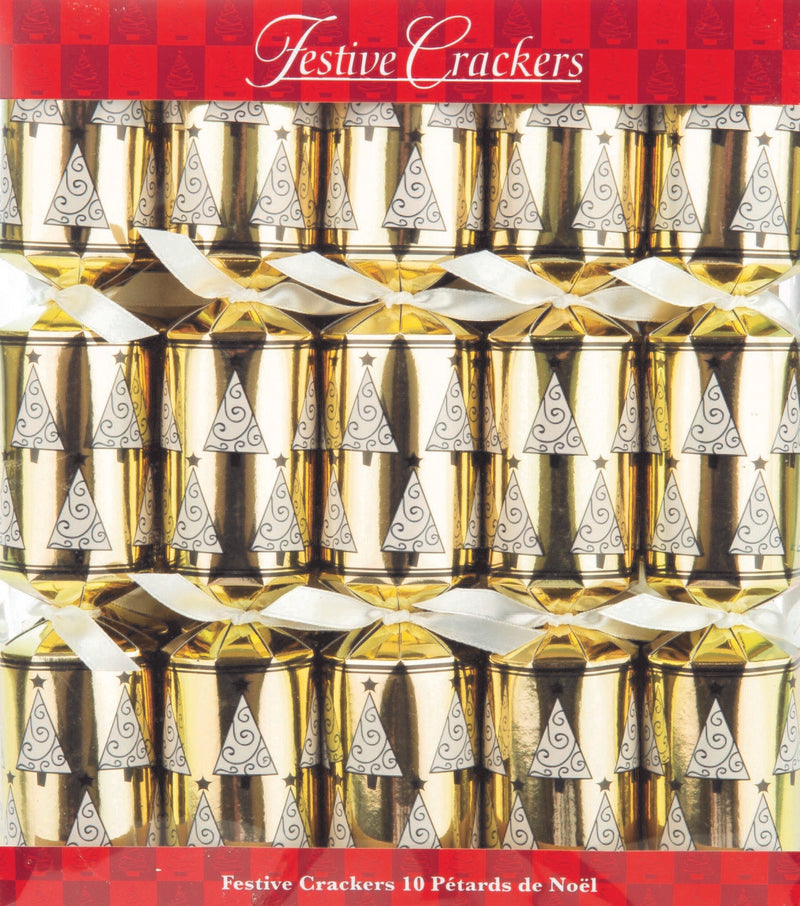 Golden Trees Crackers - 11 Inch - 10 Count - The Country Christmas Loft