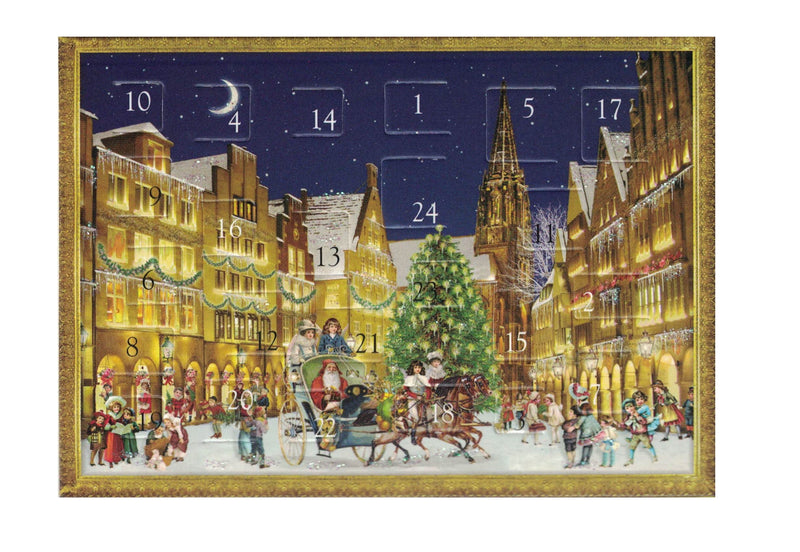 Miniature Advent Calendar Card - Village - The Country Christmas Loft
