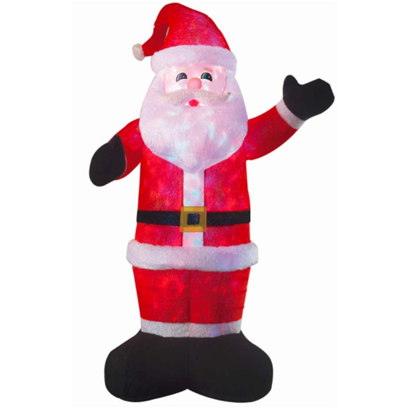 8 Foot Large LED Lighted Inflatable Plush Santa - The Country Christmas Loft