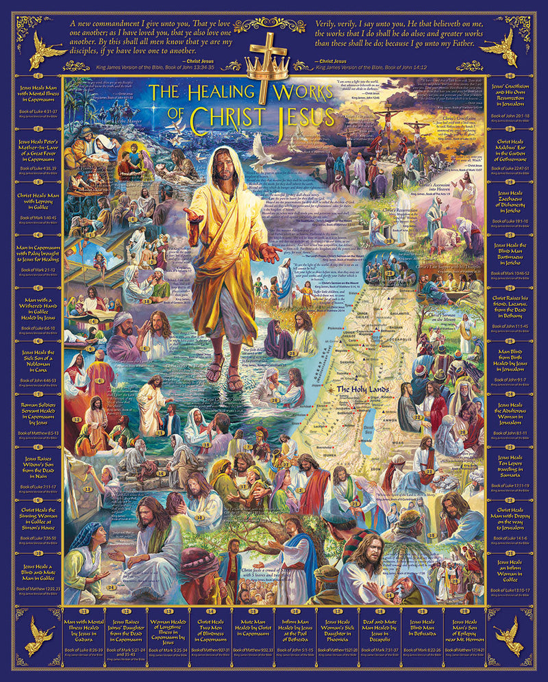 Healings of Jesus - 1000 Piece Jigsaw Puzzle - The Country Christmas Loft