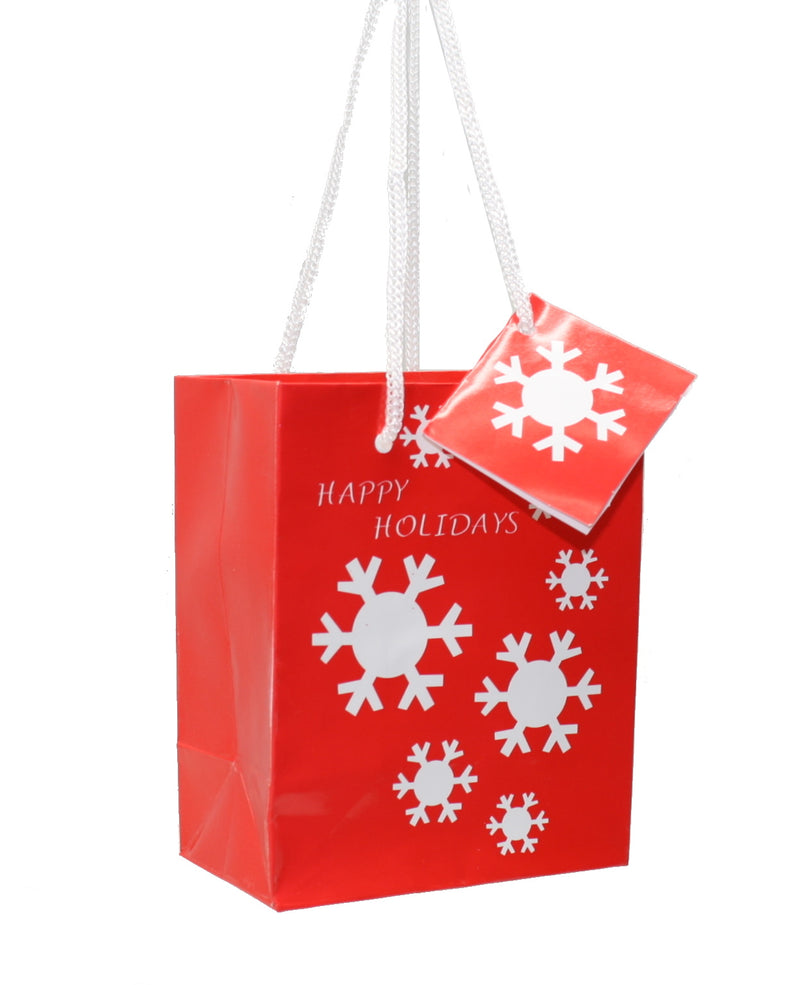 Happy Holidays Snowflake Gift Bag - The Country Christmas Loft