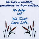 Things To Do At The Lake Embroidered Dish Towel