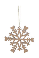 Laser Cut Wood Snowflake Ornament - - The Country Christmas Loft