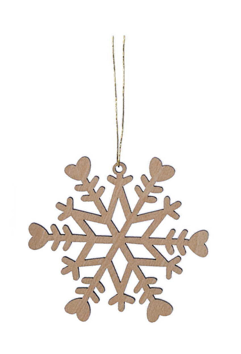 Laser Cut Wood Snowflake Ornament - - The Country Christmas Loft