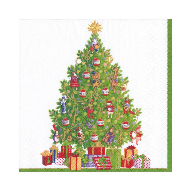 Musical Jamboree Tree Paper Luncheon Napkins - The Country Christmas Loft