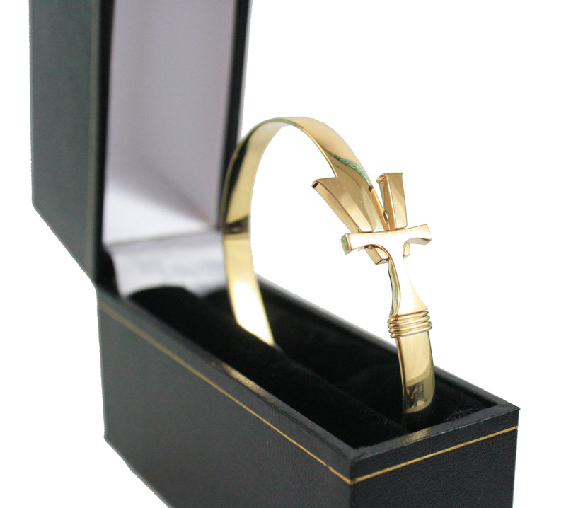 14K Gold VT Hook Bracelet - 6mm Band - 7 Inch - The Country Christmas Loft