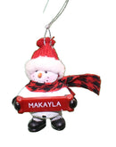 Cozy Snowman Ornament (Letters G - R) - - The Country Christmas Loft