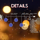 LED Lighted Sphere Ornament - 4 Piece Set - Blue