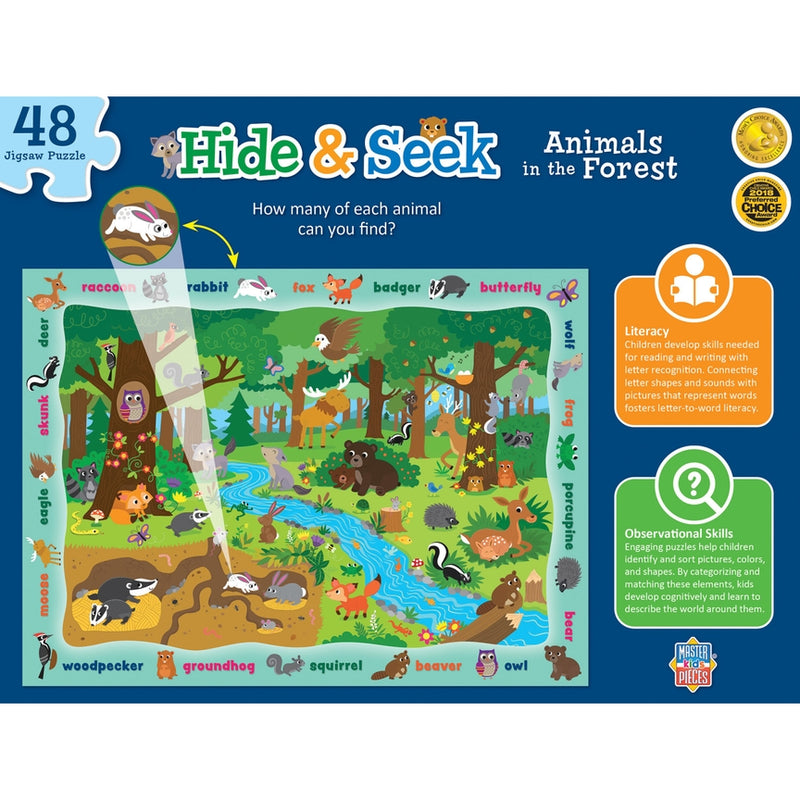 Hide And  Seek - Animals in the Forest 48 Piece Puzzle