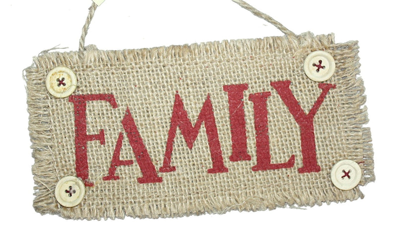 7 Inch Burlap Word Ornament - Hope - The Country Christmas Loft