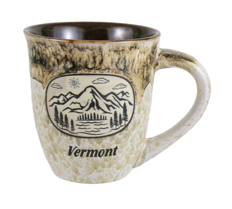 Mountain Scene Drip Glaze Mug - Earth - The Country Christmas Loft