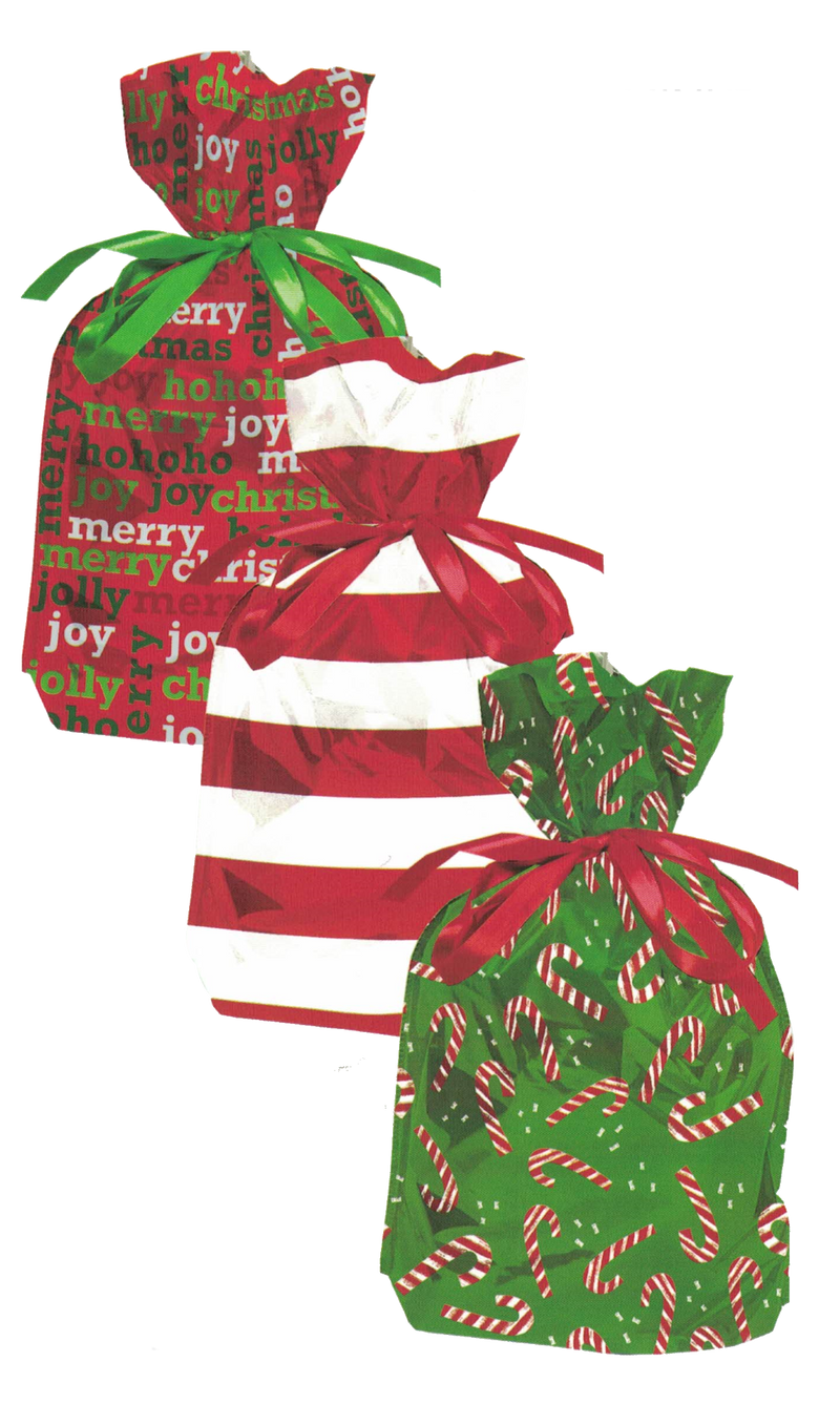 Large Pull String Gift Bag - 3 Pack - The Country Christmas Loft