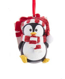 Penguin With Hat and Scarf Ornament -  Present - The Country Christmas Loft