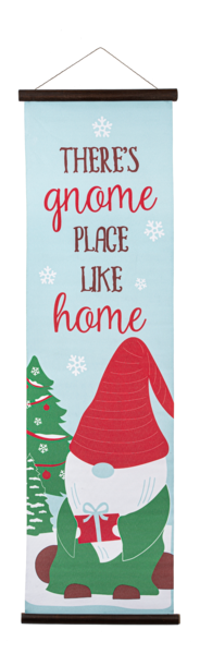 Wall Banner - 3 Feet - There's Gnome Place Like Home - The Country Christmas Loft