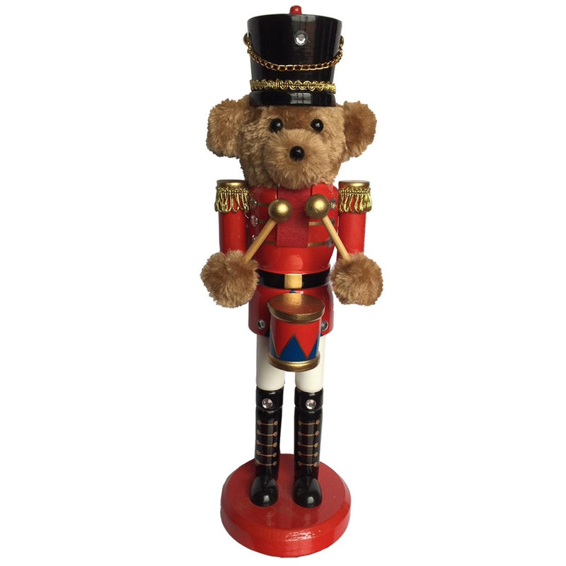 Teddy Bear Drummer Nutcracker - The Country Christmas Loft
