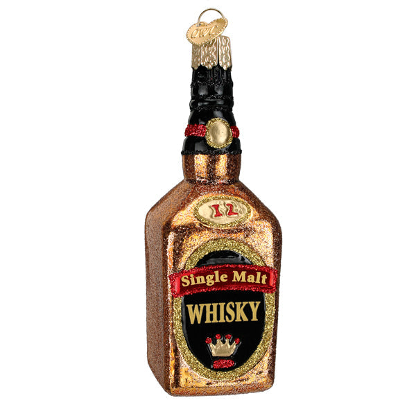 Whisky  Bottle  Glass Ornament - The Country Christmas Loft