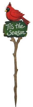 Wooden Cardinal  Holiday Picks - - The Country Christmas Loft