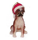 Dog in a Santa Hat Ornament - Pit Bull - The Country Christmas Loft