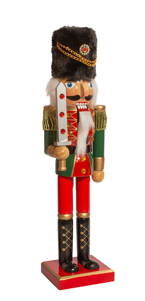 15 Inch Soldier Nutcracker - Red Base - The Country Christmas Loft