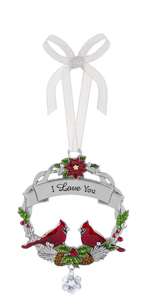 Christmas Cardinal Ornament - I Love You - The Country Christmas Loft