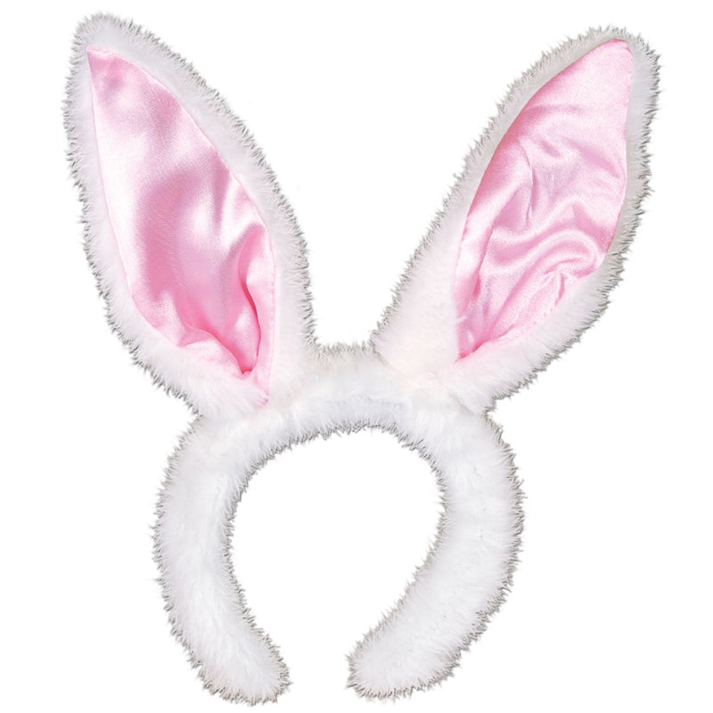 Plush Satin Bunny Ear Headband
