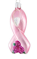 Old World Christmas Pink Ribbon With Roses - The Country Christmas Loft