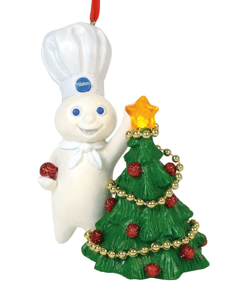 Pillsbury Doughboy Decorating the Tree Light up Ornament - The Country Christmas Loft