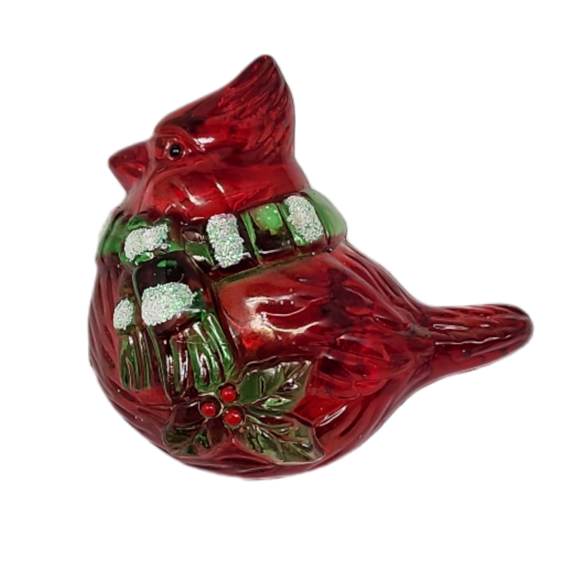 Acrylic LED Christmas Pin - Cardinal