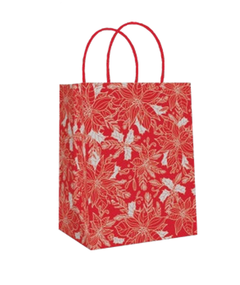 Holiday Medium  Kraft Gift Bags - - The Country Christmas Loft