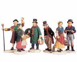 lemax village people figurines - 6 piece Set - The Country Christmas Loft
