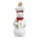 Snowman Chef Glass Ornament - The Country Christmas Loft