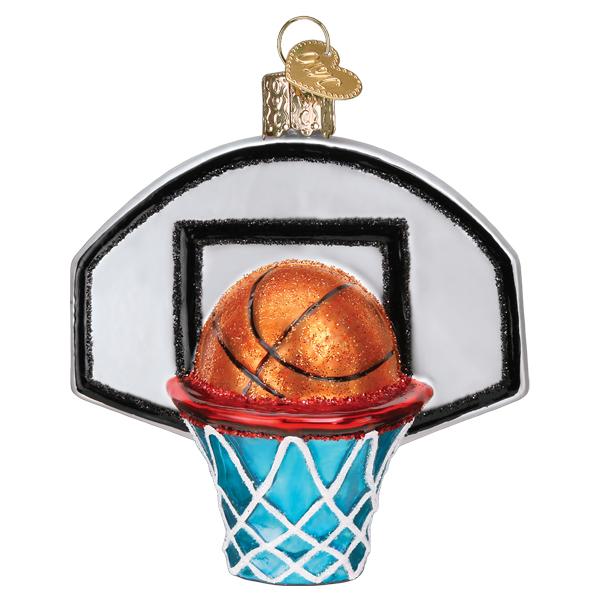 Basketball Hoop Glass Ornament - The Country Christmas Loft