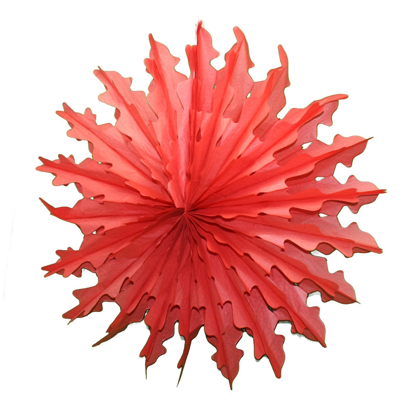 Honeycomb Snowflake Party Decoration - Red - 18 inches - The Country Christmas Loft
