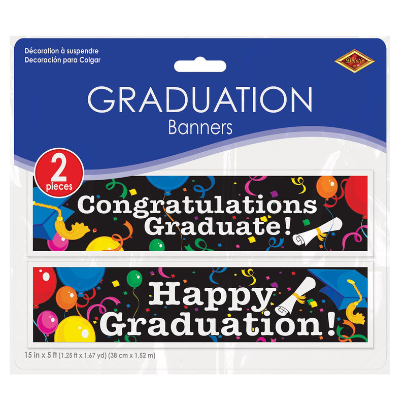 5 Foot Graduation Banners - Set of 2